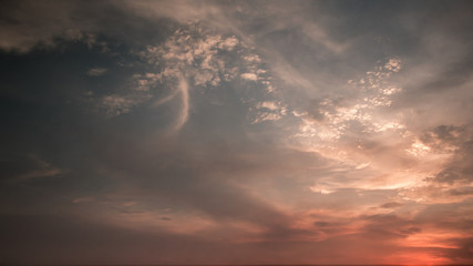 Subtle Red Afterglow Sunset Blue Hour