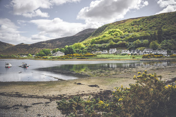 Beach in Lochranza, Isle of Arran, Scotland.