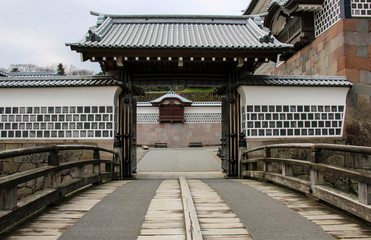 Entrance at Kanazawa Castle in Kanazawa, Ishikawa Prefecture, Japan