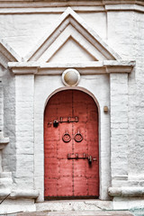 Ancient entrance of an old church