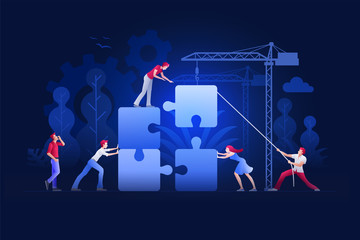 Business teamwork concept vector illustration