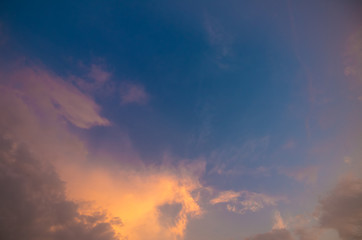 dramatic sky with clouds
