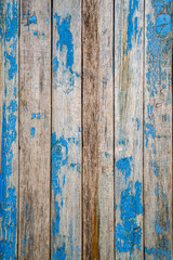 old wooden texture with blue paint