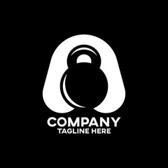 Modern letter A weight logo