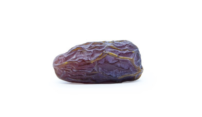 Fresh Medjool dates isolated on white background     