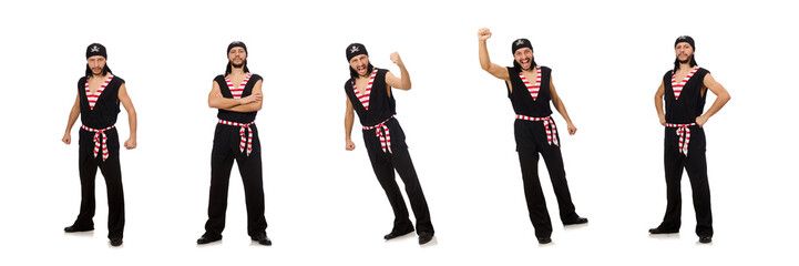 Fototapeta premium Man pirate isolated on the white background