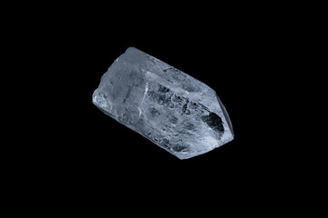 Hyaline Quartz Mineral on Black