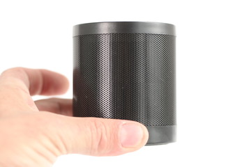 Portable audio speaker with Bluetooth.