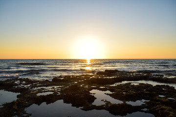 sunset over the sea