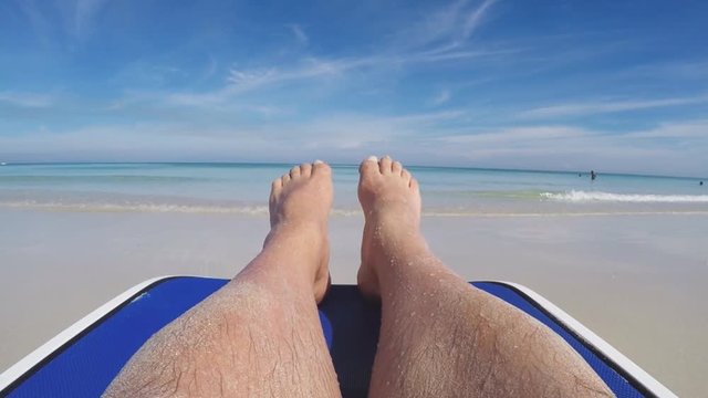 Wei&szlig;er Sand und T&uuml;rkises Wasser am Karibik Strand auf Kuba Varadero