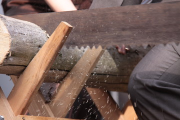 Holz sägen