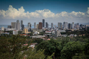 Fototapeta na wymiar Skyline von George Town, Penang, Malaysia