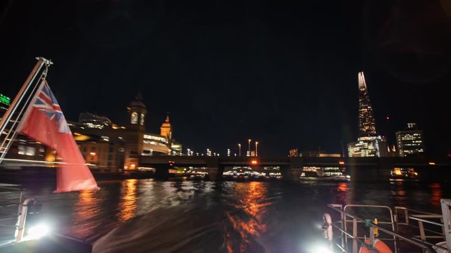 London Thames River Bus Time Lapse