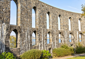 Fototapeta na wymiar The McCaig's Tower in Oban in Scotland