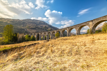 Fototapeta na wymiar Glenfinnan Viaduct in the scottish Highlands