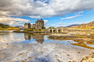 Eilean Donan Castle in Dornie in the Scottish Highlands, Scotland