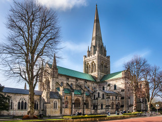 Chichester Cathedral was founded in 1075 as a Cathedral but was consecrated in 1108 as The Church of the Holy Trinity. 