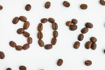  Percentage sign, 30%, discount, promotion, coffee beans