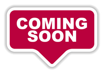 red vector banner coming soon
