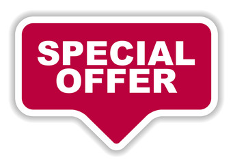 red vector banner special offer