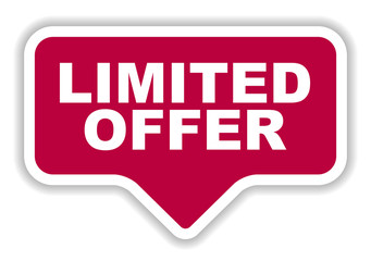 red vector banner limited offer