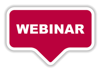 red vector banner webinar