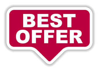 red vector banner best offer