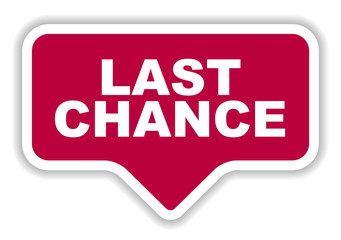 red vector banner last chance