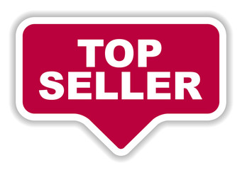 red vector banner top seller