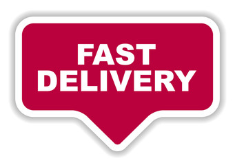 red vector banner fast delivery