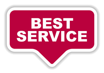 red vector banner best service