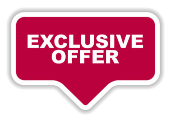 red vector banner exclusive offer