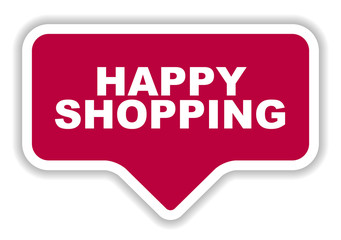 red vector banner happy shopping