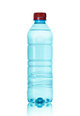 a small plastic bottle full of water