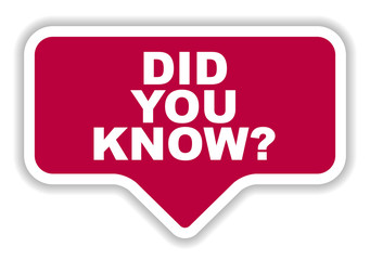 red vector banner did you know