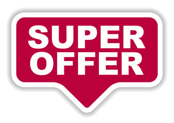 red vector banner super offer
