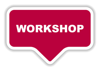 red vector banner workshop