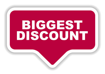 red vector banner biggest discount