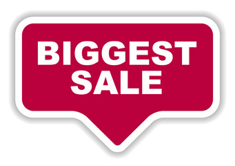 red vector banner biggest sale