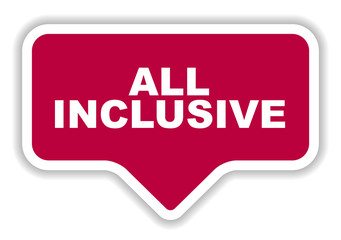 red vector banner all inclusive