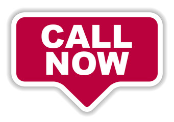 red vector banner call now