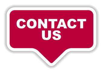 red vector banner contact us