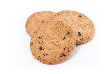 Delicious cookies isolated on a white background
