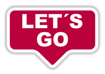 red vector banner lets go