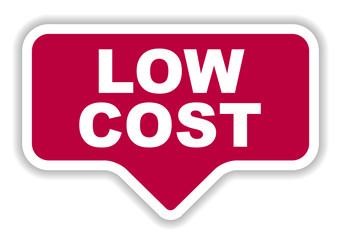 red vector banner low cost