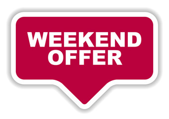 red vector banner weekend offer