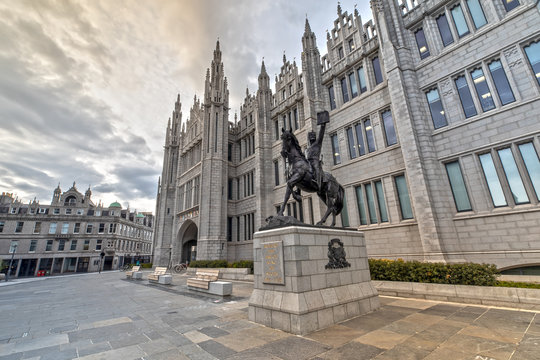 Exterior of the Marischal College in Aberdeen, Scotland