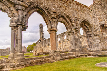 Fototapeta na wymiar St Andrews Cathedral in St Andrews, Scotland