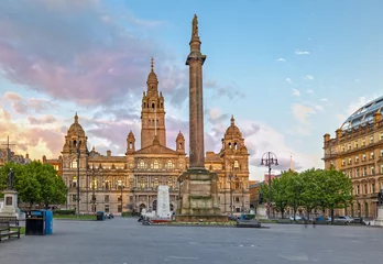 Foto op Canvas Glasgow City Chambers and George Square in Glasgow, Scotland © susanne2688