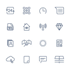 System User Interface UI Vector Icon Set. High Quality Minimal Lined Icons for All Purposes.
